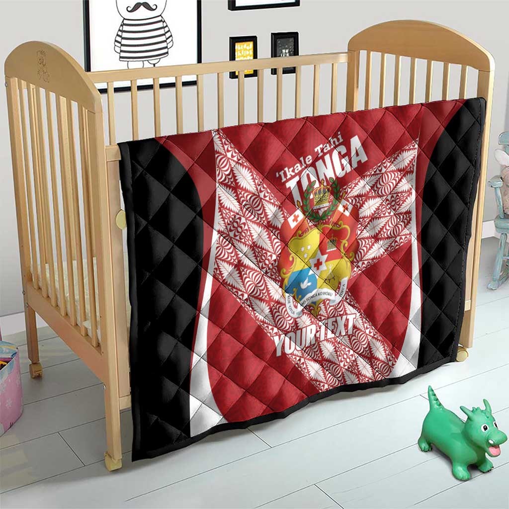 Tonga Rugby Custom Quilt Go ʻIkale Tahi Go Tongan Tapa Cloth
