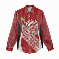 Tonga Rugby Custom Women Casual Shirt Go ʻIkale Tahi Go Tongan Tapa Cloth