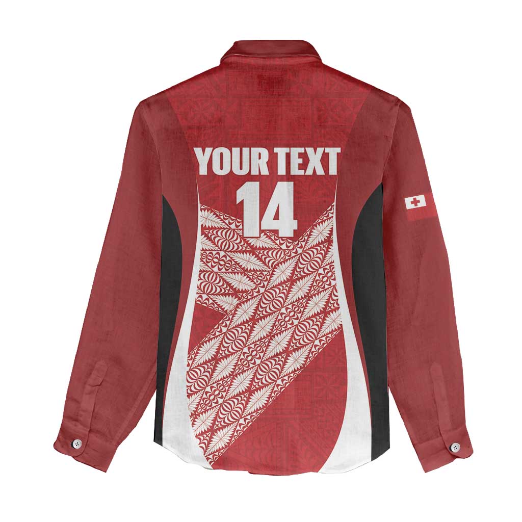 Tonga Rugby Custom Women Casual Shirt Go ʻIkale Tahi Go Tongan Tapa Cloth