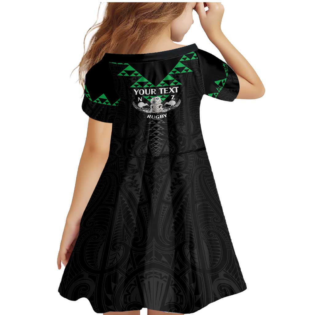 Personalised Aotearoa Rugby Family Matching Mermaid Dress and Hawaiian Shirt New Zealand Maori Kete Matauranga Pattern LT14 - Polynesian Pride