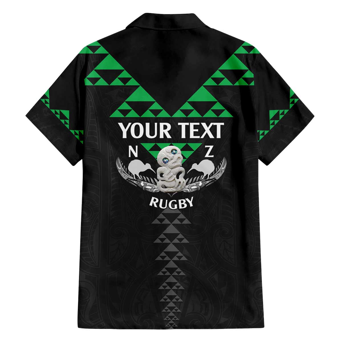 Personalised Aotearoa Rugby Family Matching Puletasi and Hawaiian Shirt New Zealand Maori Kete Matauranga Pattern LT14 - Polynesian Pride