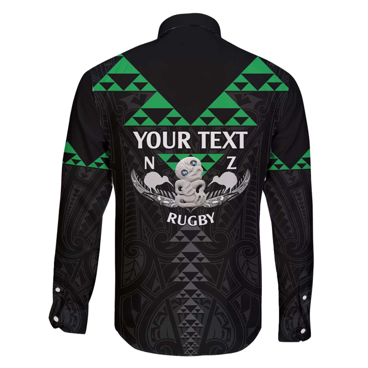 Personalised Aotearoa Rugby Family Matching Puletasi and Hawaiian Shirt New Zealand Maori Kete Matauranga Pattern LT14 - Polynesian Pride