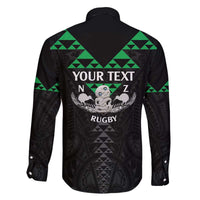 Personalised Aotearoa Rugby Family Matching Puletasi and Hawaiian Shirt New Zealand Maori Kete Matauranga Pattern LT14 - Polynesian Pride