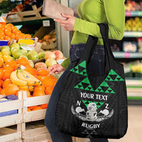 Personalised Aotearoa Rugby Grocery Bag New Zealand Maori Kete Matauranga Pattern