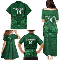 Custom Aotearoa Rugby Family Matching Puletasi and Hawaiian Shirt New Zealand Maori Kete Poutama Pattern LT14 - Polynesian Pride