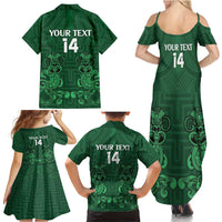Custom Aotearoa Rugby Family Matching Summer Maxi Dress and Hawaiian Shirt New Zealand Maori Kete Poutama Pattern LT14 - Polynesian Pride