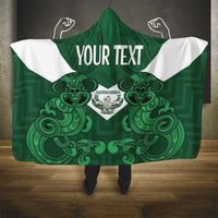 Custom Aotearoa Rugby Hooded Blanket New Zealand Maori Kete Poutama Pattern LT14 - Polynesian Pride