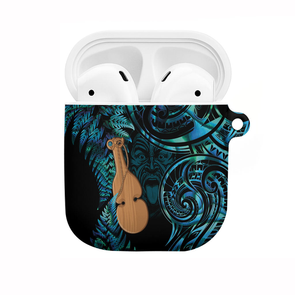 Kotiate New Zealand AirPods Case Maori Weapon Paua Shell Haka Fern LT14 Turquoise - Polynesian Pride