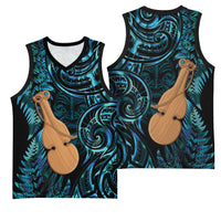 Kotiate New Zealand Basketball Jersey Maori Weapon Paua Shell Haka Fern