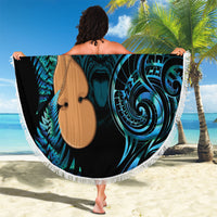 Kotiate New Zealand Beach Blanket Maori Weapon Paua Shell Haka Fern