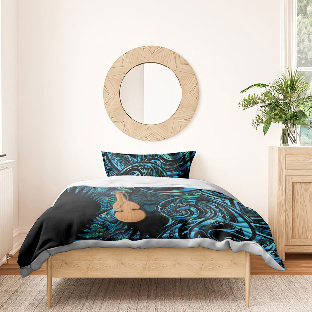 Kotiate New Zealand Bedding Set Maori Weapon Paua Shell Haka Fern