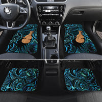 Kotiate New Zealand Car Mats Maori Weapon Paua Shell Haka Fern