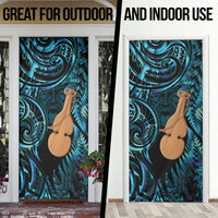 Kotiate New Zealand Door Cover Maori Weapon Paua Shell Haka Fern