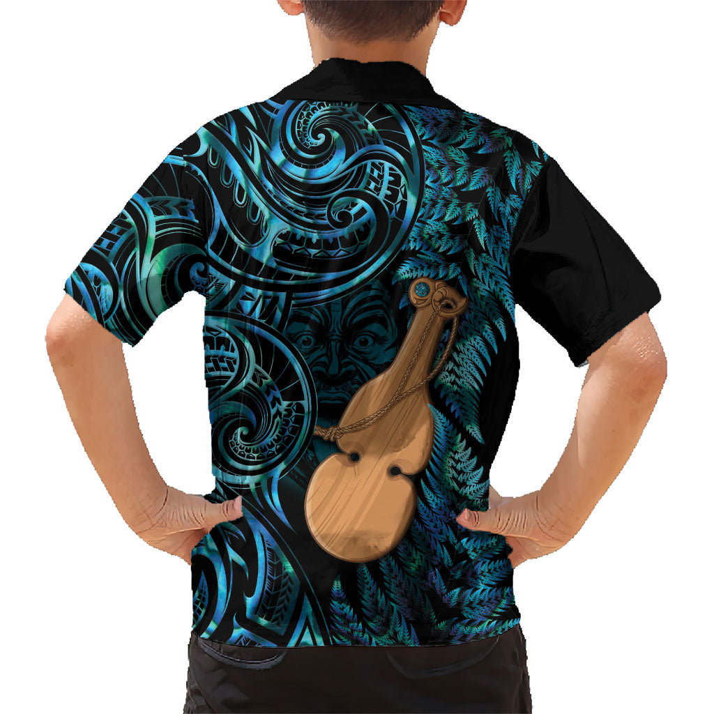 Kotiate New Zealand Family Matching Mermaid Dress and Hawaiian Shirt Maori Weapon Paua Shell Haka Fern LT14 - Polynesian Pride