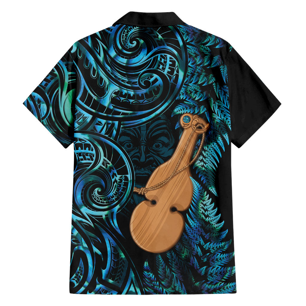 Kotiate New Zealand Family Matching Off The Shoulder Long Sleeve Dress and Hawaiian Shirt Maori Weapon Paua Shell Haka Fern LT14 - Polynesian Pride