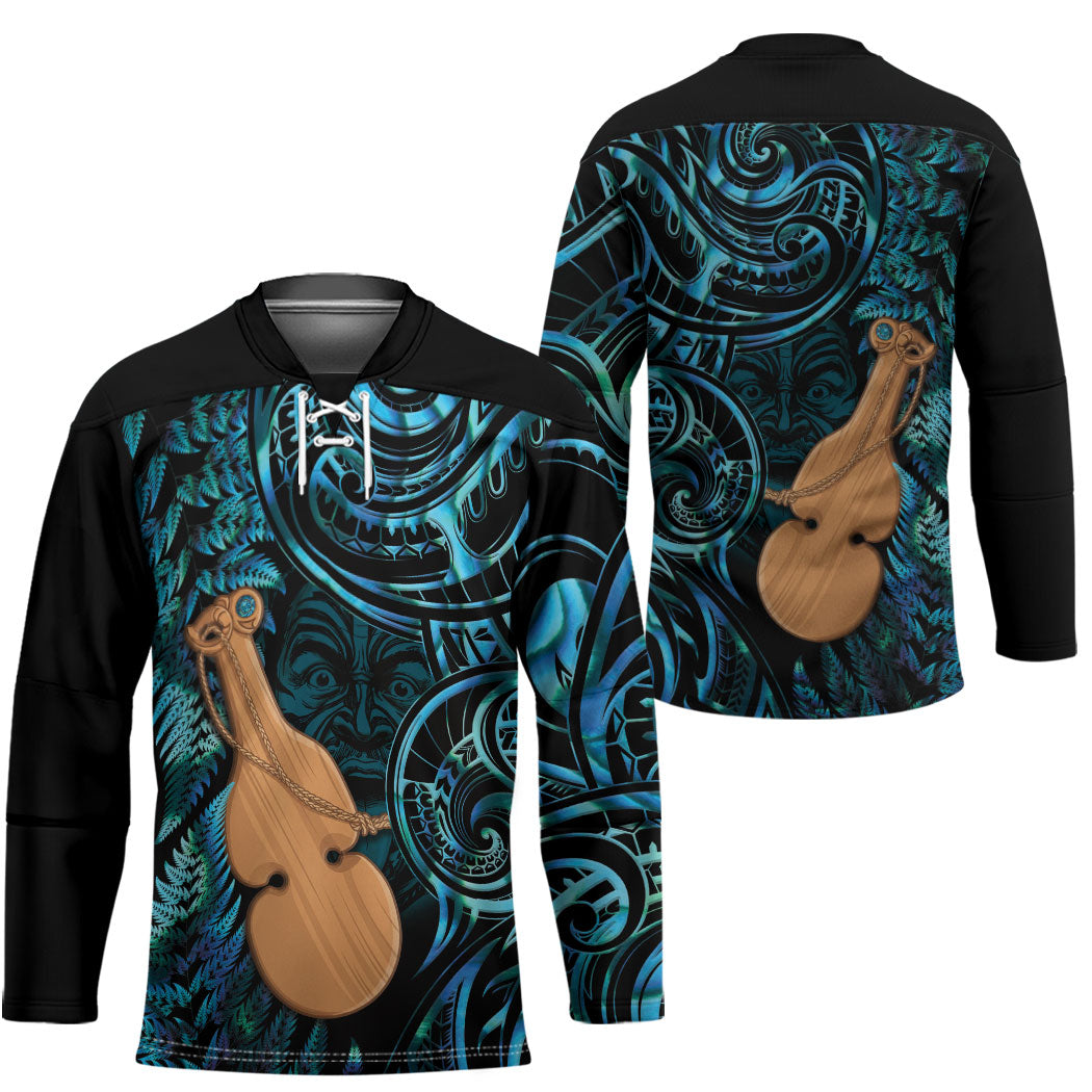 Kotiate New Zealand Hockey Jersey Maori Weapon Paua Shell Haka Fern