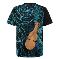 Kotiate New Zealand Rugby Jersey Maori Weapon Paua Shell Haka Fern