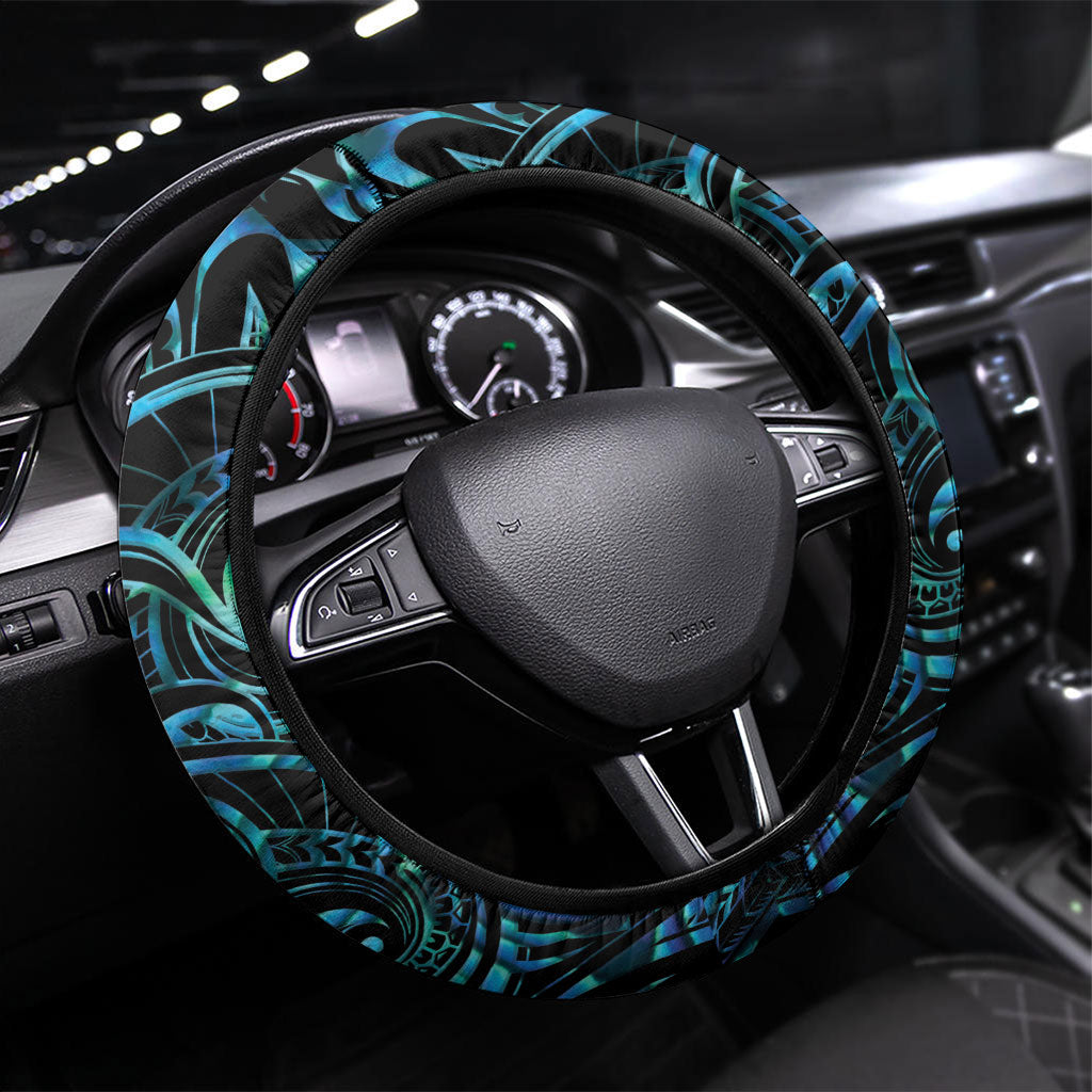 Kotiate New Zealand Steering Wheel Cover Maori Weapon Paua Shell Haka Fern