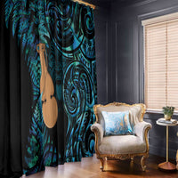 Kotiate New Zealand Window Curtain Maori Weapon Paua Shell Haka Fern