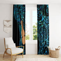 Kotiate New Zealand Window Curtain Maori Weapon Paua Shell Haka Fern