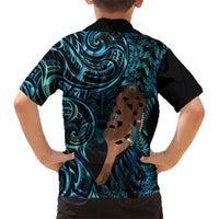Maripi New Zealand Family Matching Tank Maxi Dress and Hawaiian Shirt Maori Weapon Paua Shell Haka Fern LT14 - Polynesian Pride