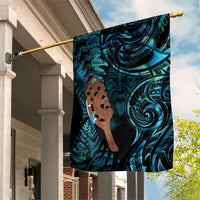 Maripi New Zealand Garden Flag Maori Weapon Paua Shell Haka Fern