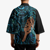 Maripi New Zealand Kimono Maori Weapon Paua Shell Haka Fern
