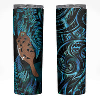Maripi New Zealand Skinny Tumbler Maori Weapon Paua Shell Haka Fern