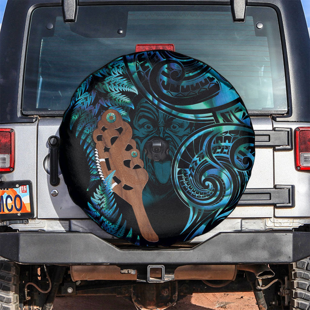 Maripi New Zealand Spare Tire Cover Maori Weapon Paua Shell Haka Fern