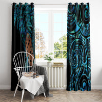Maripi New Zealand Window Curtain Maori Weapon Paua Shell Haka Fern
