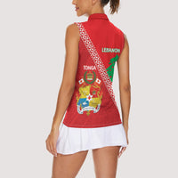 Tonga And Lebanon Women Sleeveless Polo Shirt 2026 Together Half Style