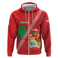 Tonga And Lebanon Zip Hoodie 2026 Together Half Style