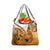 Orange Gradient Hawaii Grocery Bag Polynesian Shark Tattoo With Plumeria