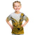 Hawaii Kid T Shirt Polynesian Shark Tattoo With Plumeria Gold Gradient LT14 Gold - Polynesian Pride
