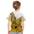 Hawaii Kid T Shirt Polynesian Shark Tattoo With Plumeria Gold Gradient LT14 - Polynesian Pride