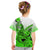 Hawaii Kid T Shirt Polynesian Shark Tattoo With Plumeria Green Gradient LT14 - Polynesian Pride