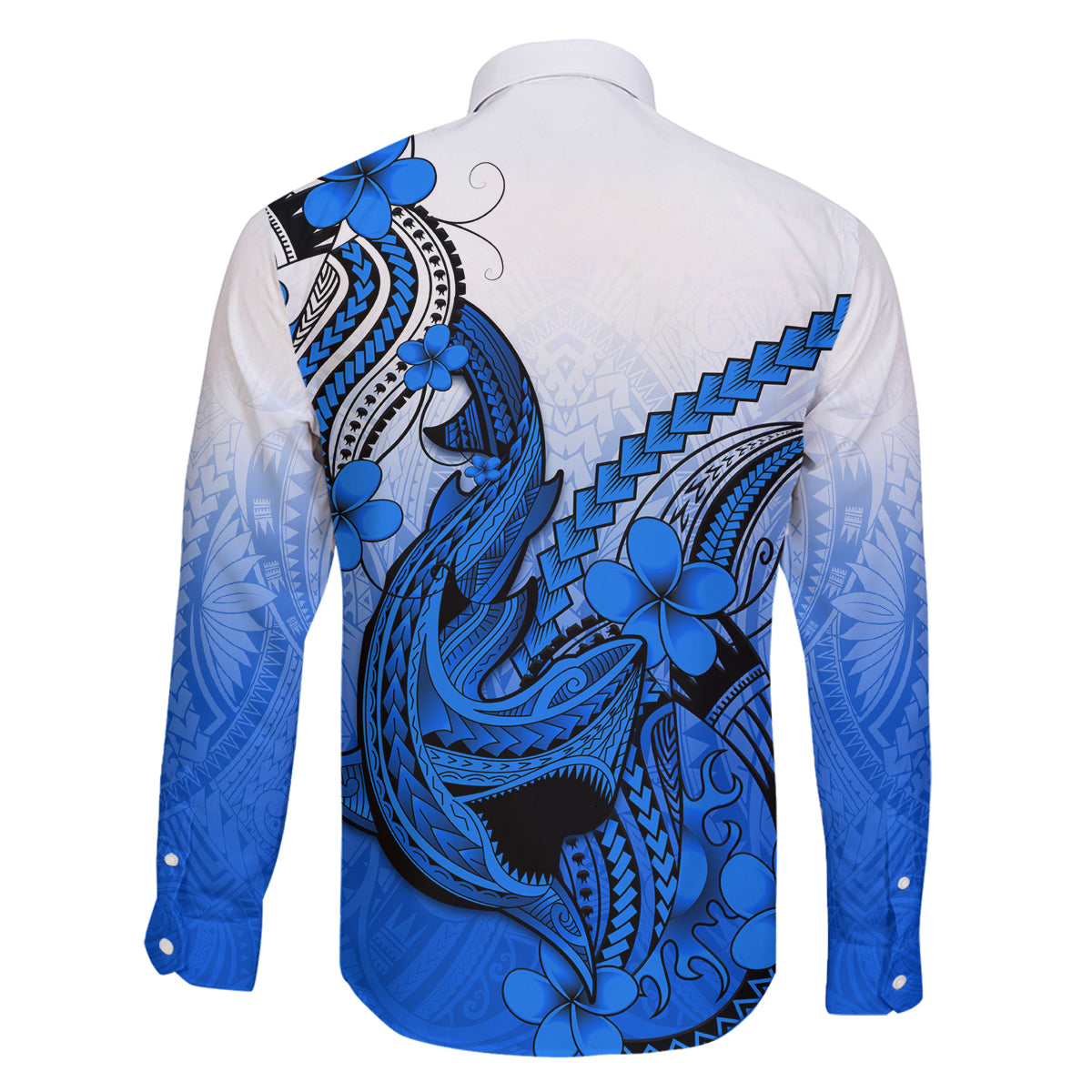 Blue Hawaii Family Matching Outfits Mermaid Dress And Hawaiian Shirt Polynesian Shark Tattoo LT14 - Polynesian Pride