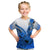 Hawaii Kid T Shirt Polynesian Shark Tattoo With Plumeria Blue Gradient LT14 Blue - Polynesian Pride