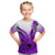 Hawaii Kid T Shirt Polynesian Shark Tattoo With Plumeria Purple Gradient LT14 Purple - Polynesian Pride