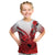 Hawaii Kid T Shirt Polynesian Shark Tattoo With Plumeria Red Gradient LT14 Red - Polynesian Pride