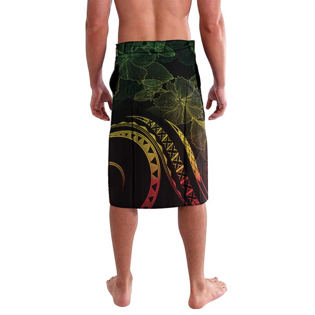 Personalised Hawaii Nene Goose Lavalava Hawaiian Map Hibiscus Polynesian Art - Reggae Gradient