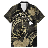 Personalised Hawaii Nene Goose Family Matching Mermaid Dress and Hawaiian Shirt Hawaiian Map Hibiscus Polynesian Art - Beige LT14 Dad's Shirt - Short Sleeve Beige - Polynesian Pride