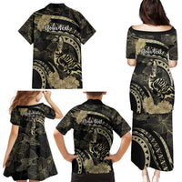 Personalised Hawaii Nene Goose Family Matching Puletasi and Hawaiian Shirt Hawaiian Map Hibiscus Polynesian Art - Beige LT14 - Polynesian Pride