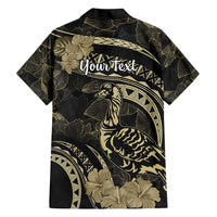 Personalised Hawaii Nene Goose Family Matching Short Sleeve Bodycon Dress and Hawaiian Shirt Hawaiian Map Hibiscus Polynesian Art - Beige LT14 - Polynesian Pride