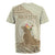 Personalised Hawaii Monk Seal Rugby Jersey Polynesian Tattoo With Tropical Flowers - Beige Pastel