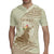 Personalised Hawaii Monk Seal Rugby Jersey Polynesian Tattoo With Tropical Flowers - Beige Pastel