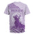 Personalised Hawaii Monk Seal Rugby Jersey Polynesian Tattoo With Tropical Flowers - Purple Pastel