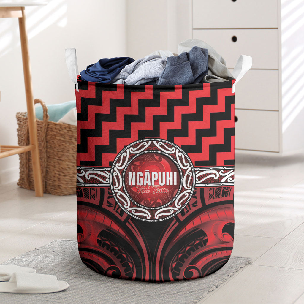 Aotearoa Ngapuhi Laundry Basket Maori Iwi Poutama Puhoro Tattoo