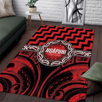 Aotearoa Ngapuhi Area Rug Maori Iwi Poutama Puhoro Tattoo