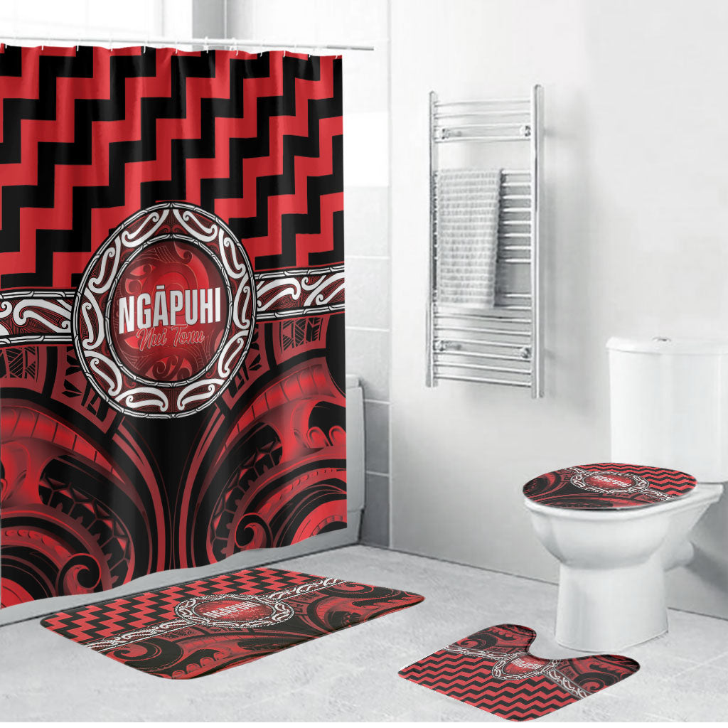 Aotearoa Ngapuhi Bathroom Set Maori Iwi Poutama Puhoro Tattoo